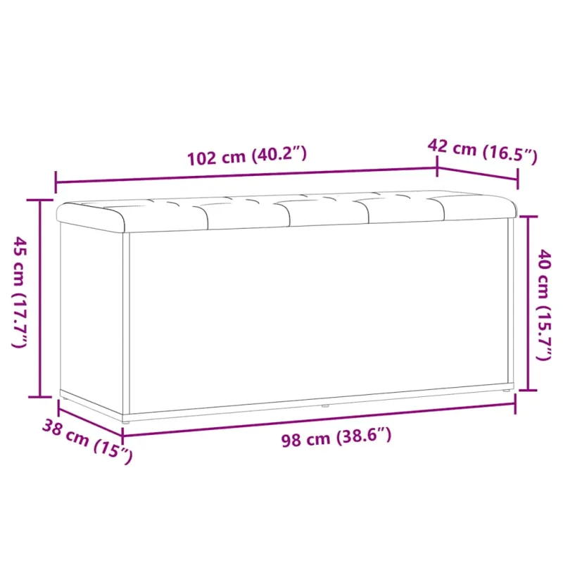 laikymo suolas Sena mediena 102x42x45 cm Inžinerinė mediena