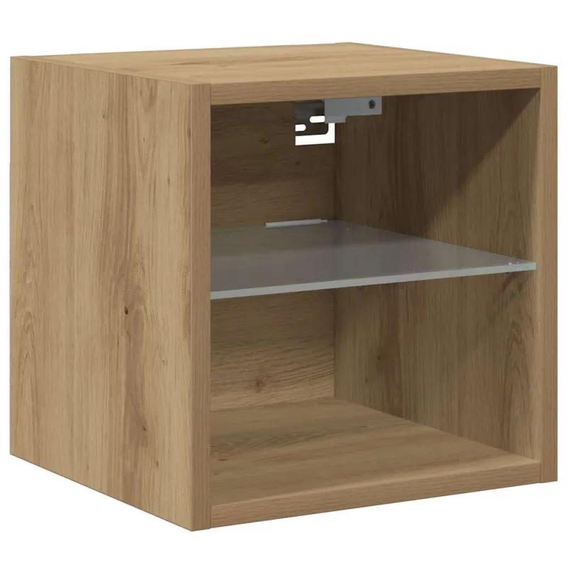 Sieninės TV spintelės su LED, 2vnt., artisano, 30x28,5x30cm