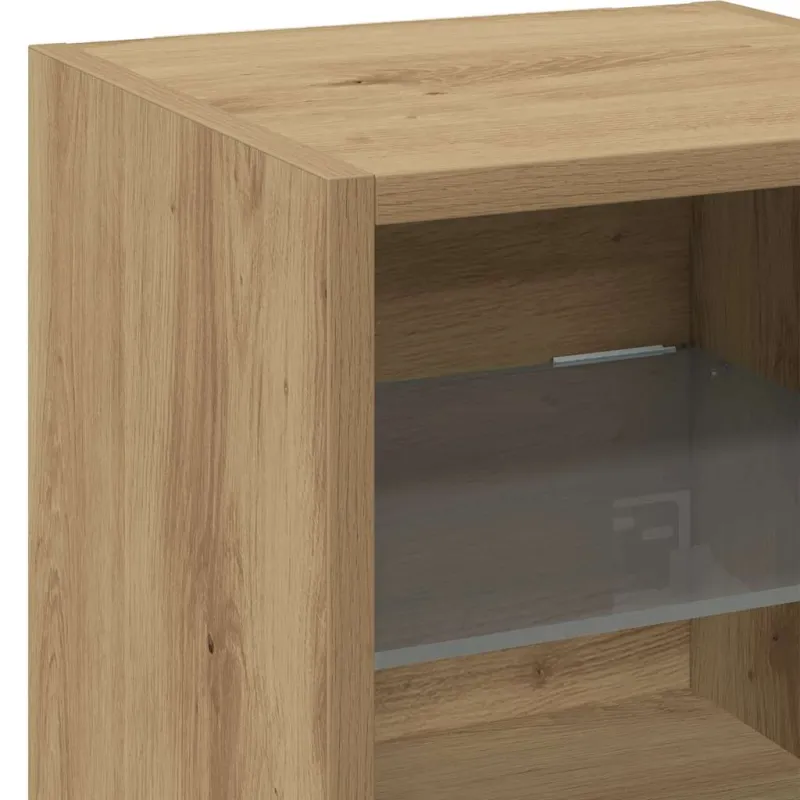 Sieninės TV spintelės su LED, 2vnt., artisano, 30x28,5x30cm