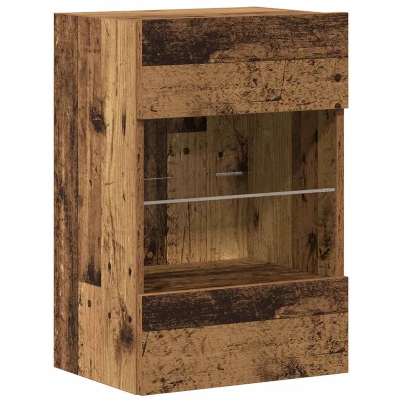 Sieninės spintelės su LED apšvietimu televizoriui 2 vnt, 40x30x60,5 cm