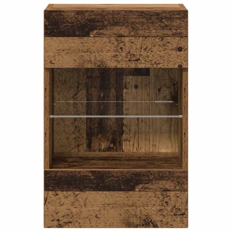 Sieninės spintelės su LED apšvietimu televizoriui 2 vnt, 40x30x60,5 cm