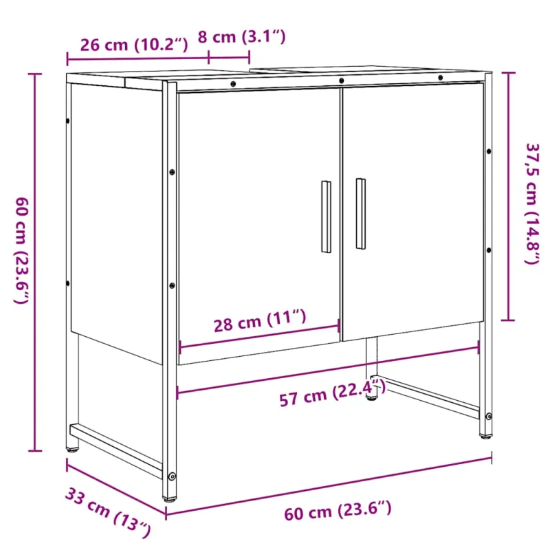 Vonios kriauklė Sena Mediena 60x33x60 cm Inžinierinė mediena