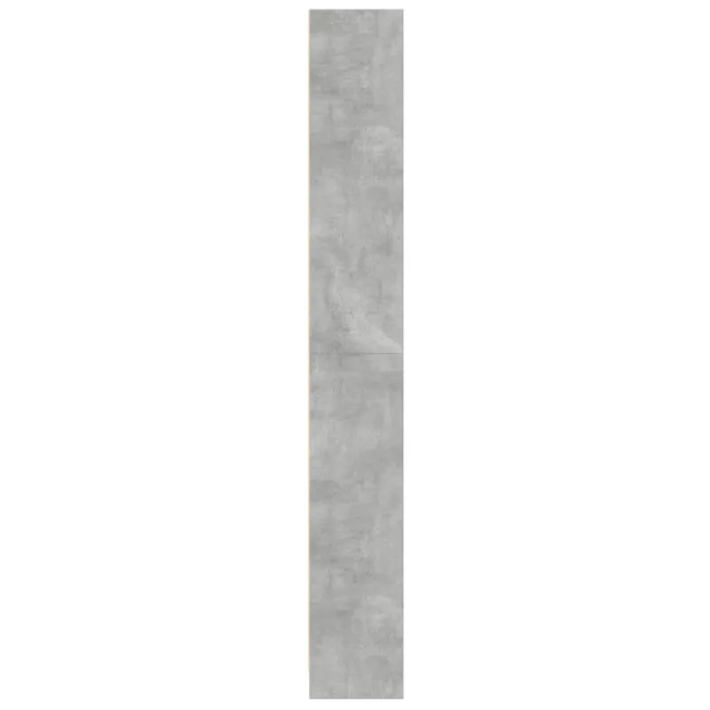 Knygų spinta, betono pilka, 60x24x176cm, apdirbta mediena