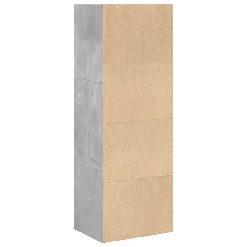 Knygų spinta, betono pilka, 40x30x114cm, apdirbta mediena