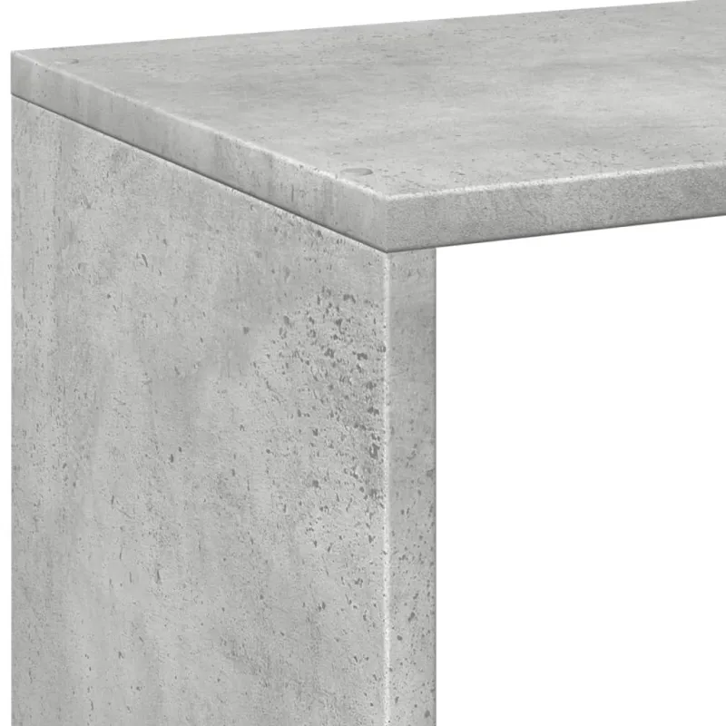 Kambario pertvara/knygų spinta, betono, 69,5x29x69,5cm, mediena