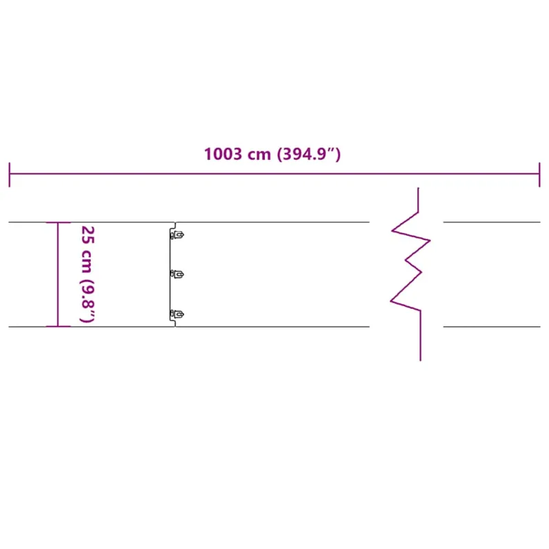 vejos apvadai 10 vnt balti 25x103 cm šaltai valcuotas plienas