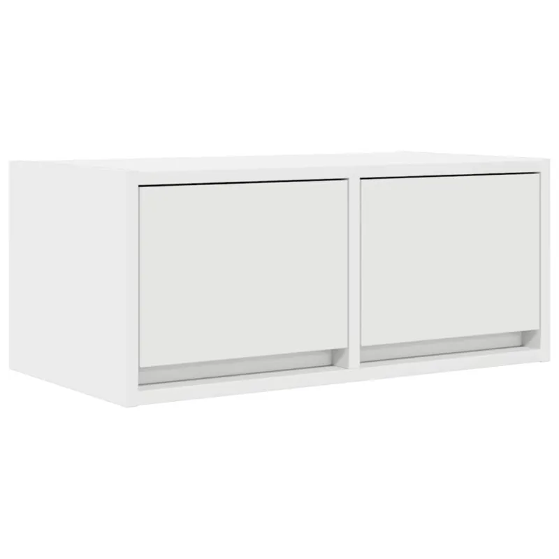 Televizoriaus spintelės, 2vnt., baltos, 60x31x25,5 cm, mediena