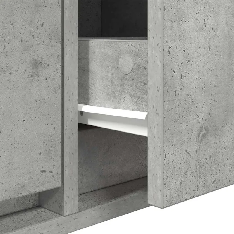Televizoriaus spintelė, betono, 60x31x25,5 cm, apdirbta mediena