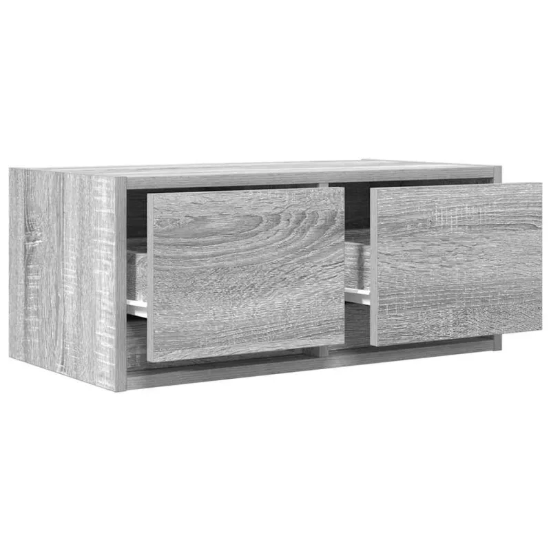 TV spintelė, pilka ąžuolo, 60x31x25,5 cm, apdirbta mediena