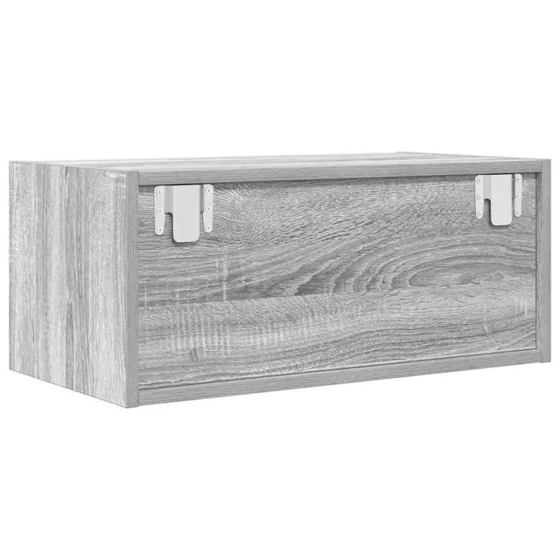 TV spintelė, pilka ąžuolo, 60x31x25,5 cm, apdirbta mediena