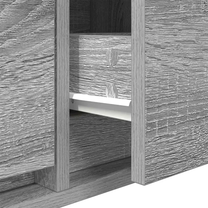TV spintelė, pilka ąžuolo, 60x31x25,5 cm, apdirbta mediena