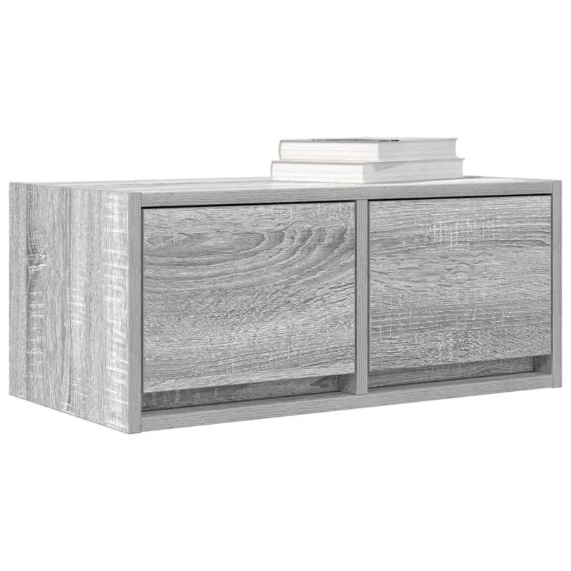 TV spintelė, pilka ąžuolo, 60x31x25,5 cm, apdirbta mediena