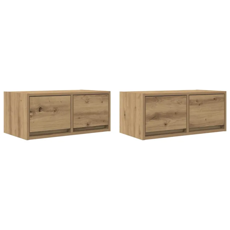 Televizoriaus spintelės, 2vnt., artisano, 60x31x25,5cm, mediena