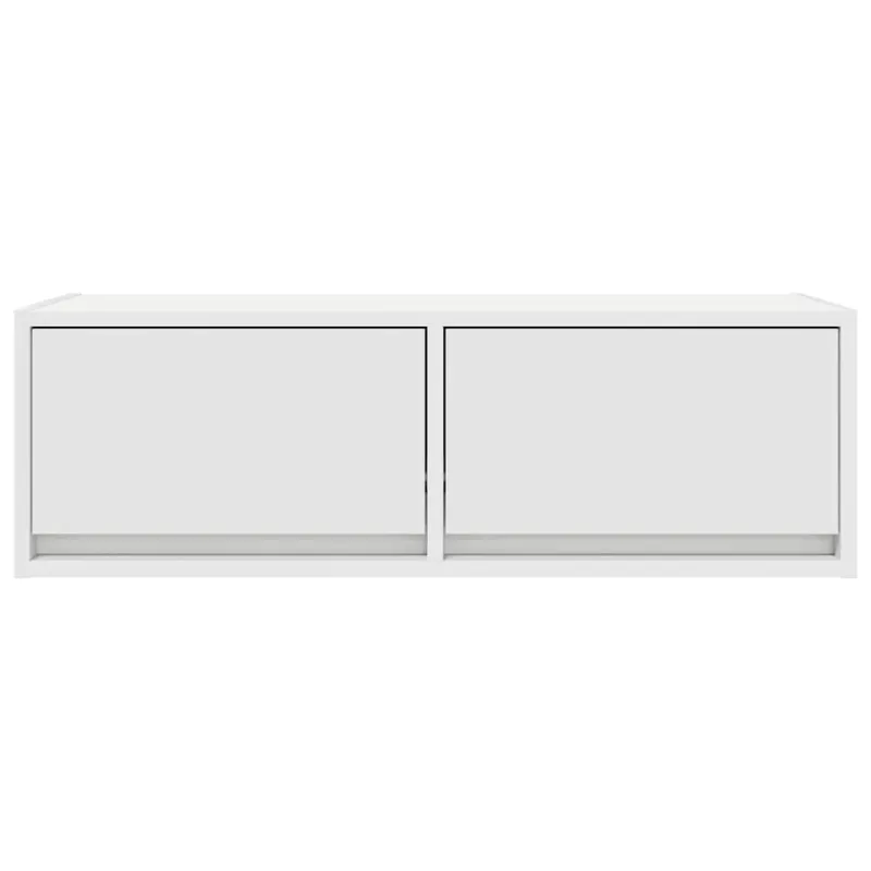 Televizoriaus spintelės, 2vnt., baltos, 80x31x25,5 cm, mediena