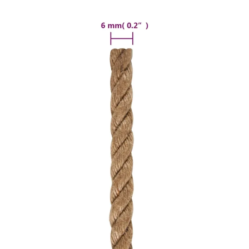 Virvė, 100% džiutas, 6mm, 500m