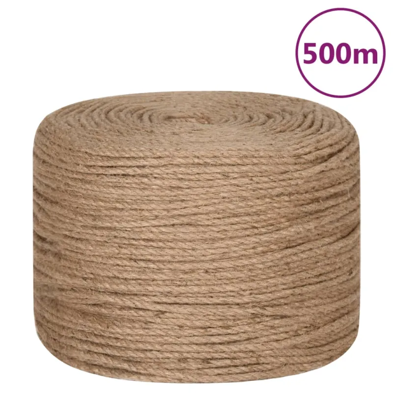 Virvė, 100% džiutas, 8mm, 500m