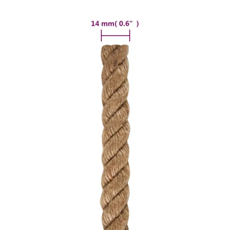 Virvė, 100% džiutas, 14mm, 100m