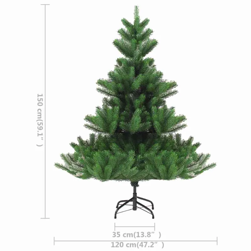 Dirbtinis normandiškas kėnis su LED/žaisliukais, žalias, 150cm