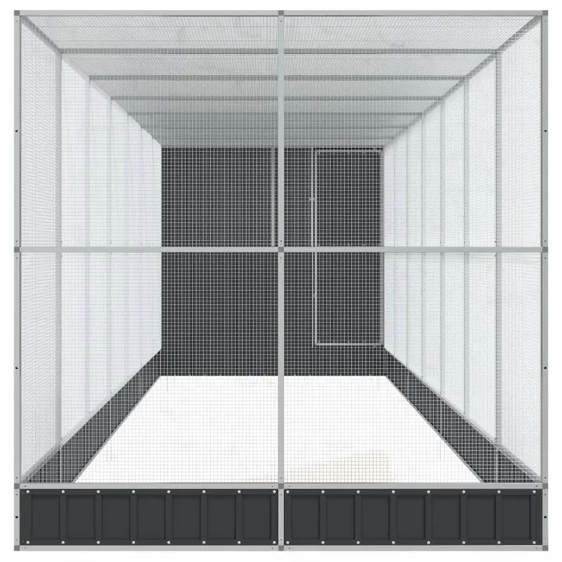 Paukštidė su prailginimu, sidabrinė, 830x203x216cm, plienas