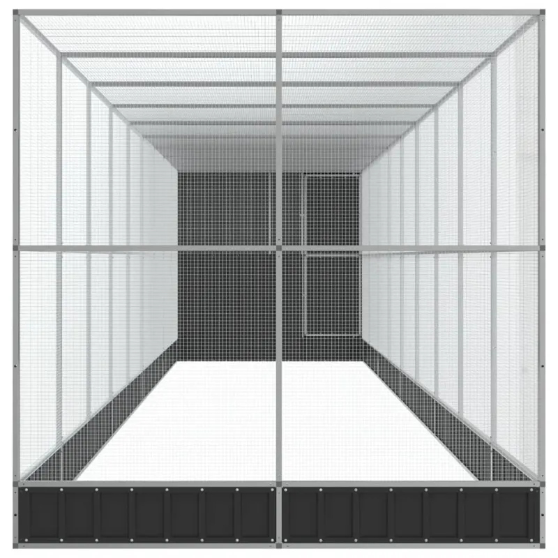 Paukštidė su prailginimu, sidabrinė, 1037x203x216cm, plienas