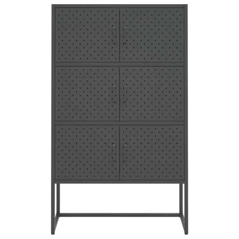 Aukšta spintelė, antracito spalvos, 80x35x135cm, plienas