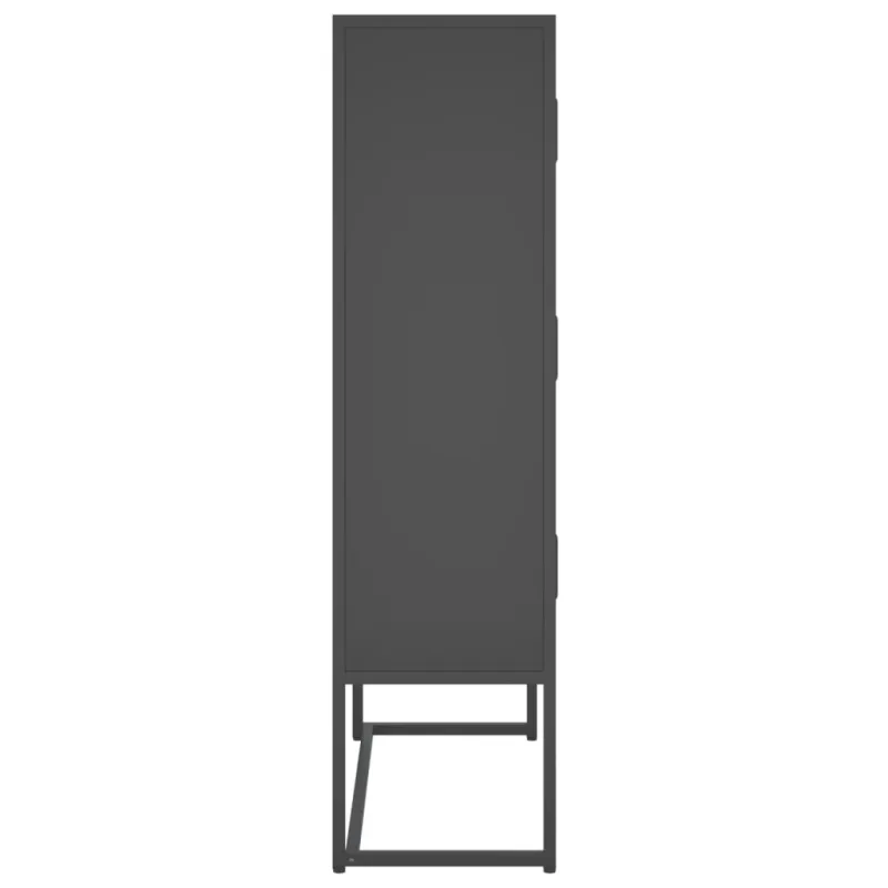 Aukšta spintelė, antracito spalvos, 80x35x135cm, plienas