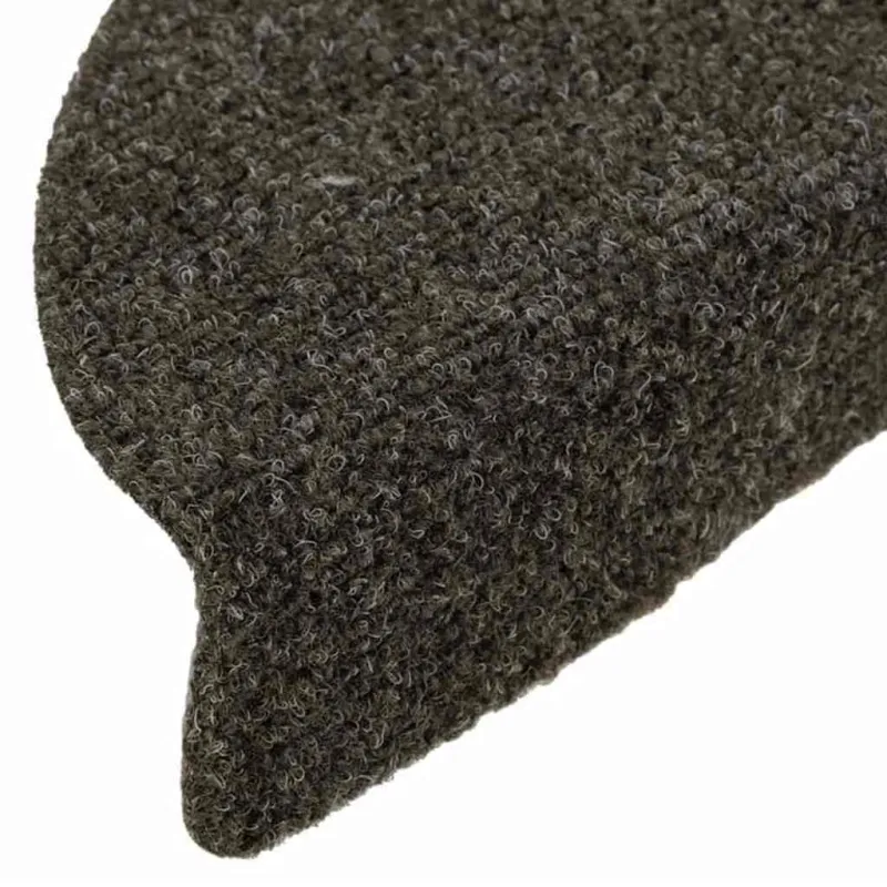 Laiptų kilimėliai, lipnūs, 5 vnt., 56x17x3 cm, antracito spalvos, pusapvaliai