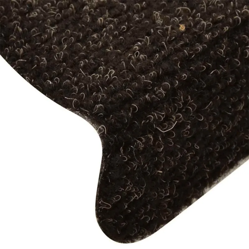 Laiptų kilimėliai, lipnūs, 5 vnt., 65x21x4 cm, tamsiai rudi, pusapvaliai, dideli