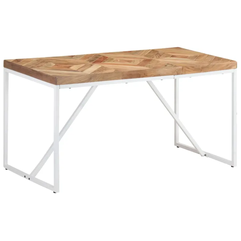 Valgomojo stalas, 140x70x76cm, akacija ir mango mediena