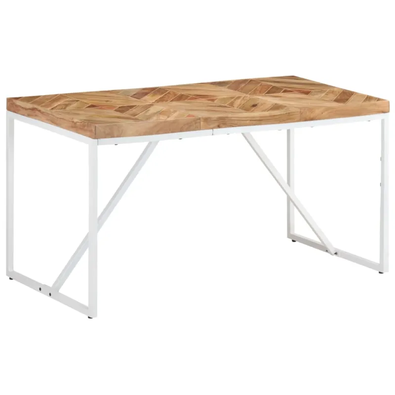 Valgomojo stalas, 140x70x76cm, akacija ir mango mediena