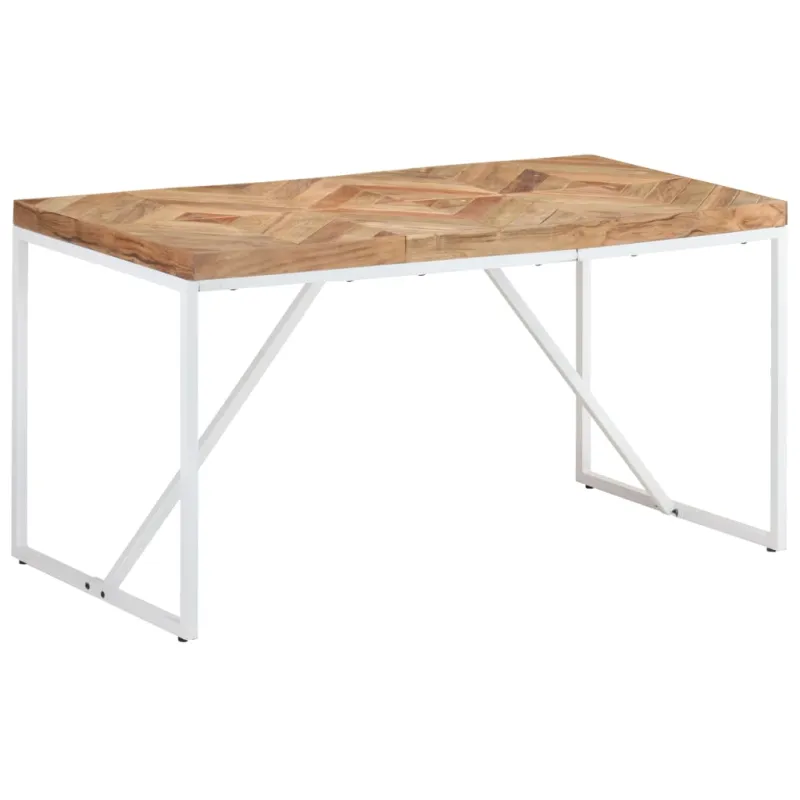 Valgomojo stalas, 140x70x76cm, akacija ir mango mediena