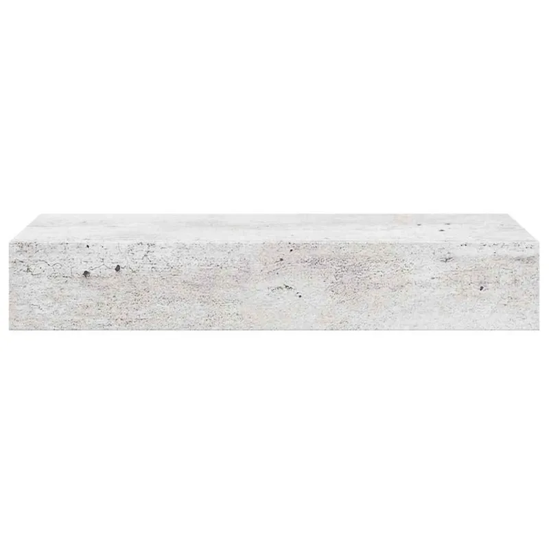 Sieninė lentyna su stalčiumi, betono pilka, 60x23,5x10cm, MDF