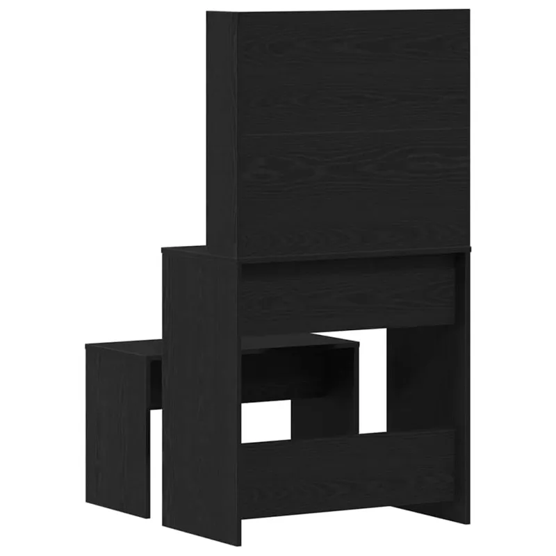 Tualetės rinkinys 2 pcs Juodas ąžuolas Apdirbta mediena