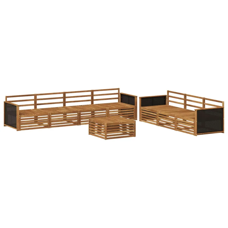 Lauko sofos komplektas 8 pcs Natūrali 79 x 79 x 37 cm