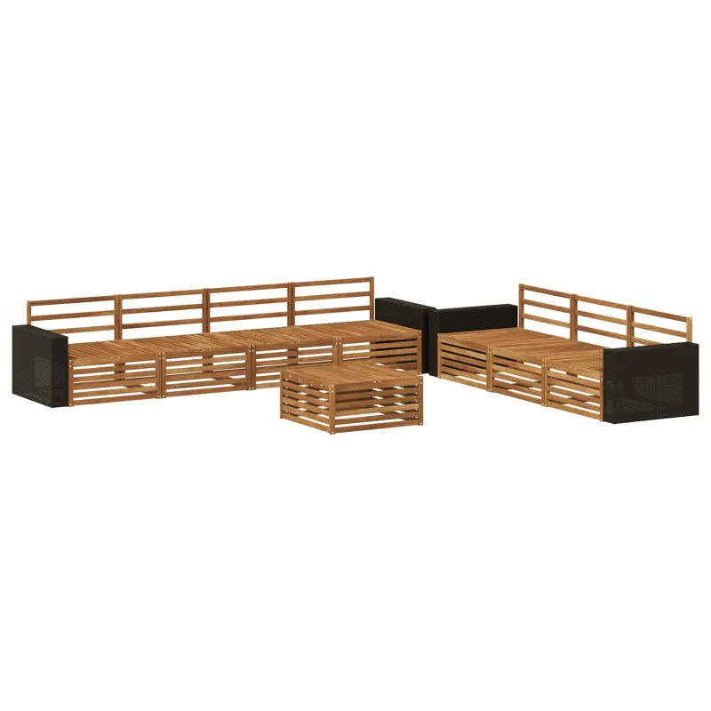 Lauko sofos komplektas 8 pcs Natūrali 79 x 79 x 37 cm