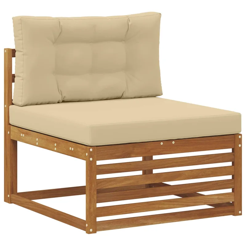 Lauko sofos komplektas 8 pcs Natūralus ir bežinis