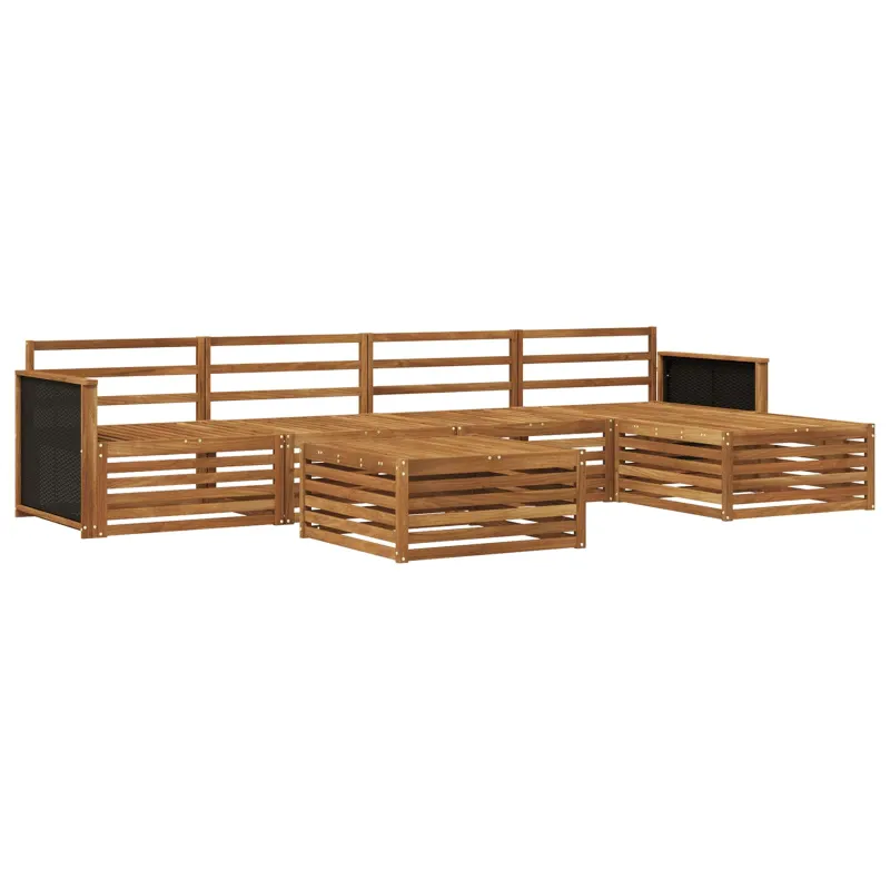Lauko sofos komplektas 6 pcs Natūrali 79 x 79 x 37 cm
