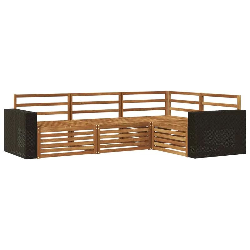 Lauko sofos komplektas 4 pcs Natūrali 255,5 x 176,5 x 73 cm