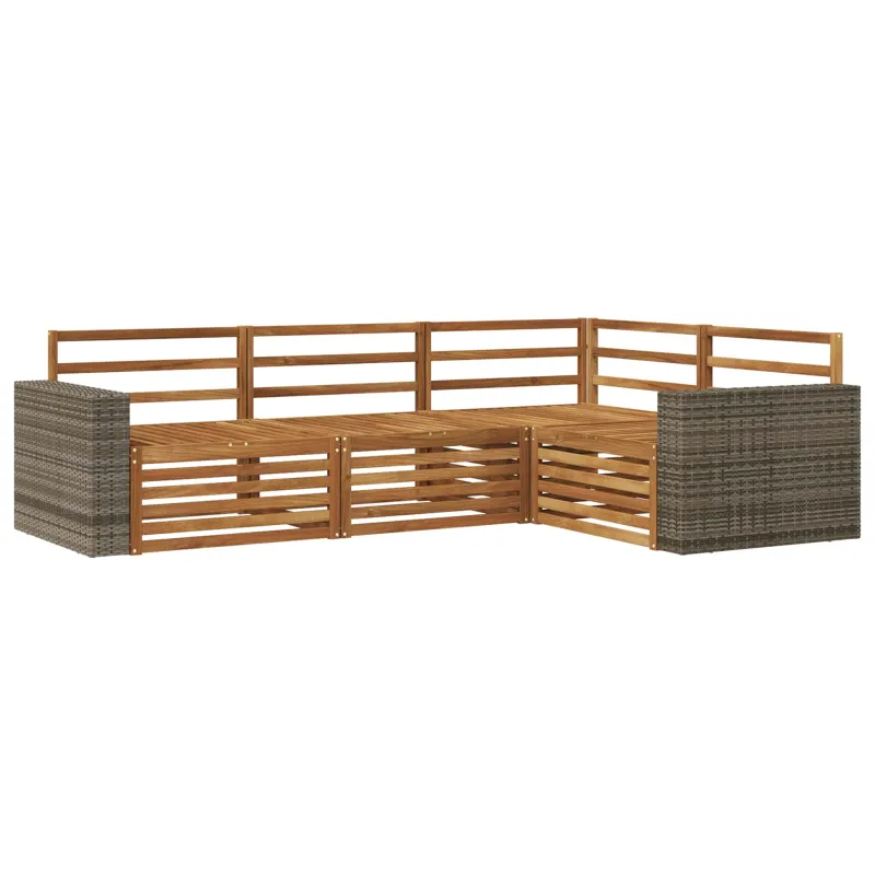 Lauko sofos komplektas 4 pcs Natūrali 255,5 x 176,5 x 73 cm