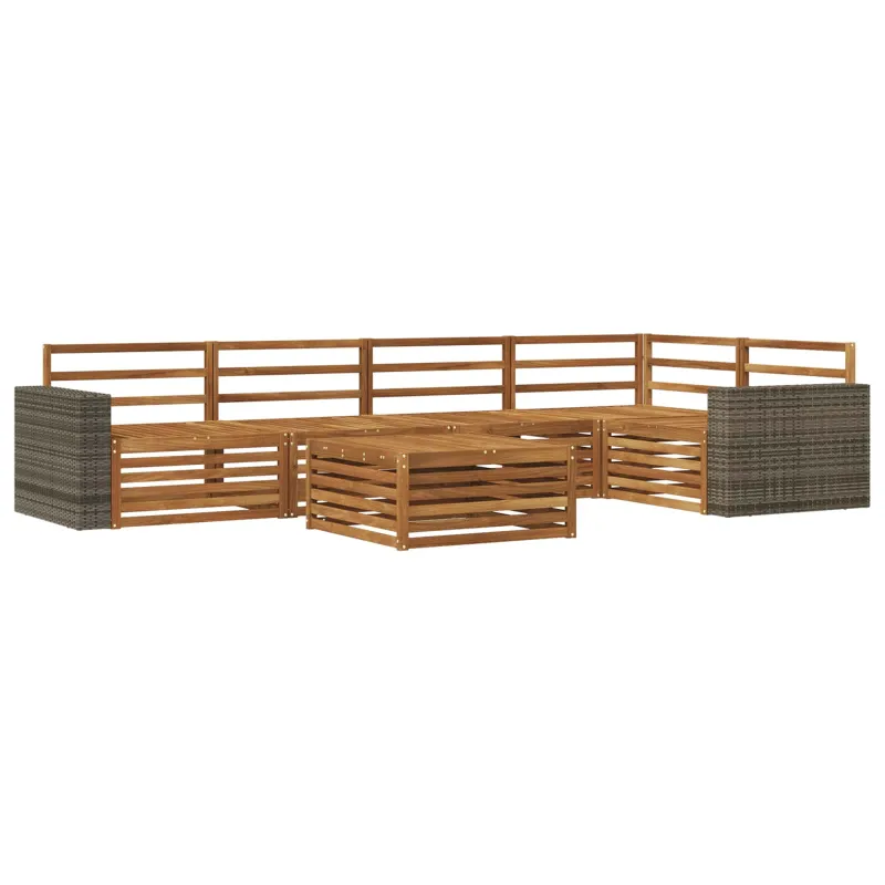 Lauko sofos komplektas 6 pcs Natūrali 79 x 79 x 37 cm
