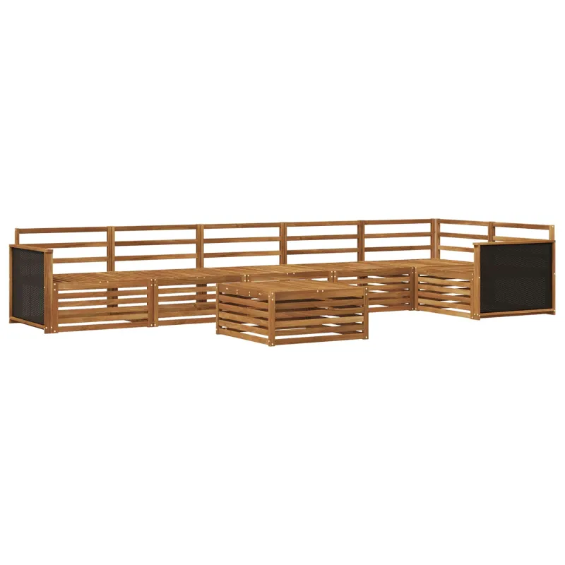 Lauko sofos komplektas 7 pcs Natūrali 79 x 79 x 37 cm