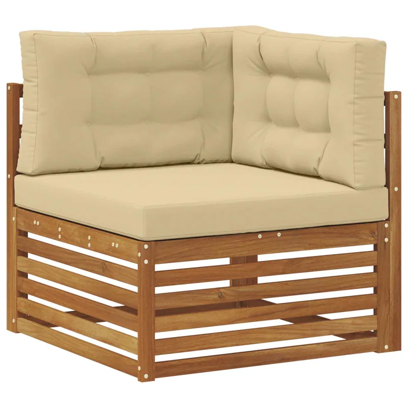 Lauko sofos komplektas 7 pcs Natūralus ir bežinis