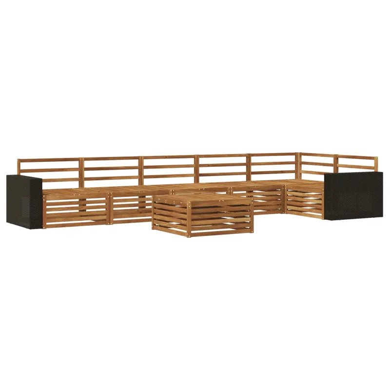 Lauko sofos komplektas 7 pcs Natūrali 79 x 79 x 37 cm