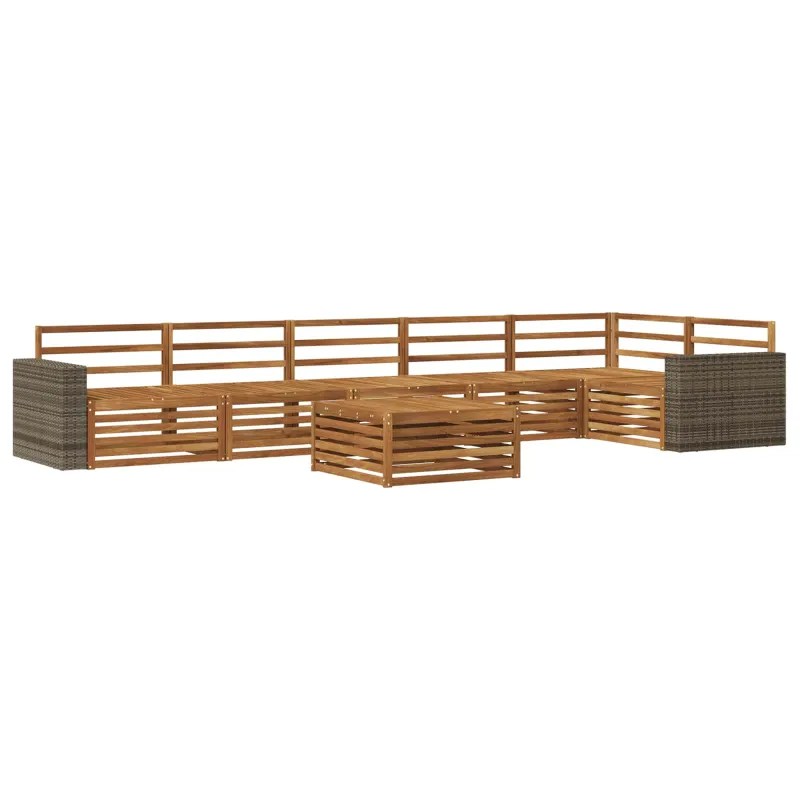 Lauko sofos komplektas 7 pcs Natūrali 79 x 79 x 37 cm