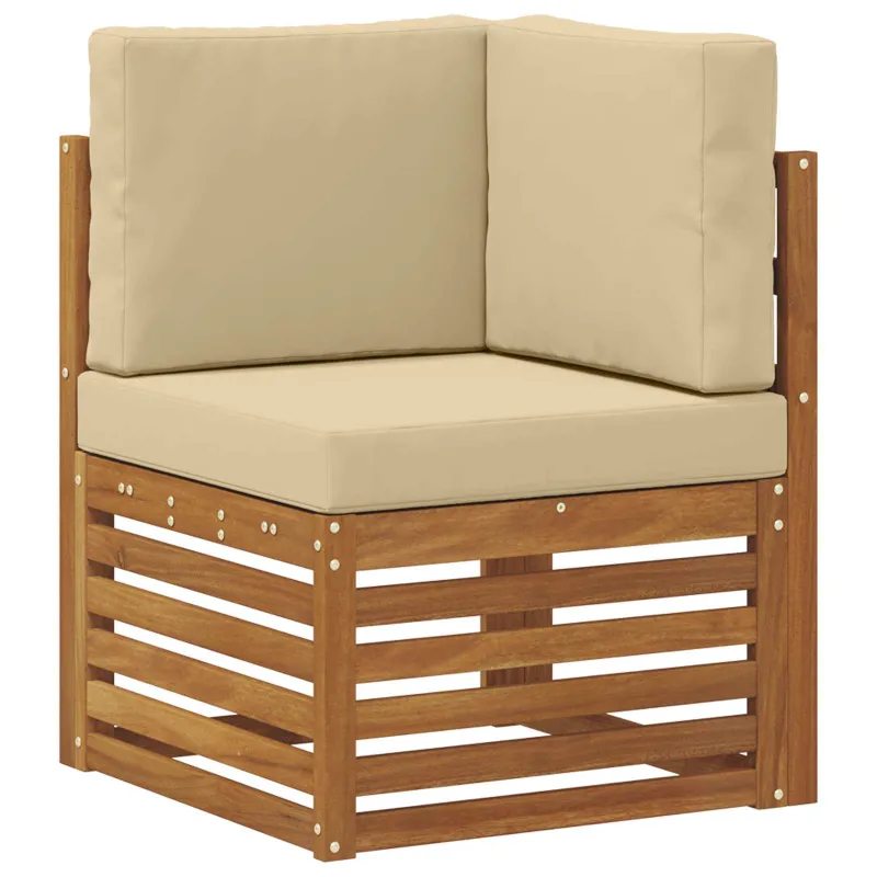 Lauko sofos komplektas 5 pcs Natūralus ir bežinis