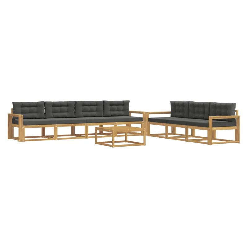 Lauko sofos komplektas su pagalve 7 pcs Balta ir antracito