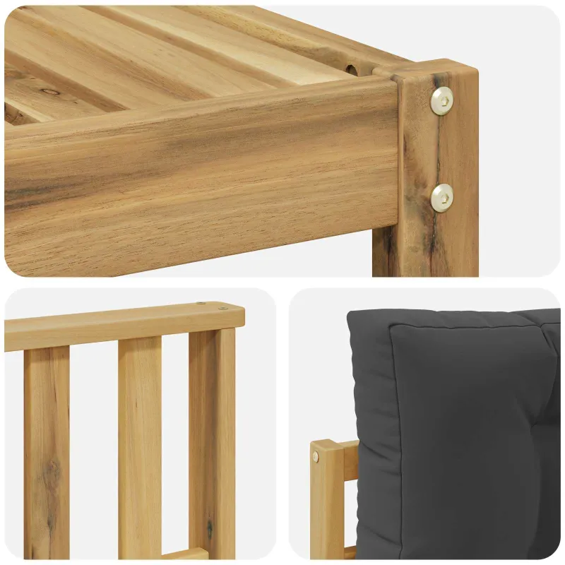 Lauko sofos komplektas 6 pcs Balta ir antracito 79 x 79 x 37 cm