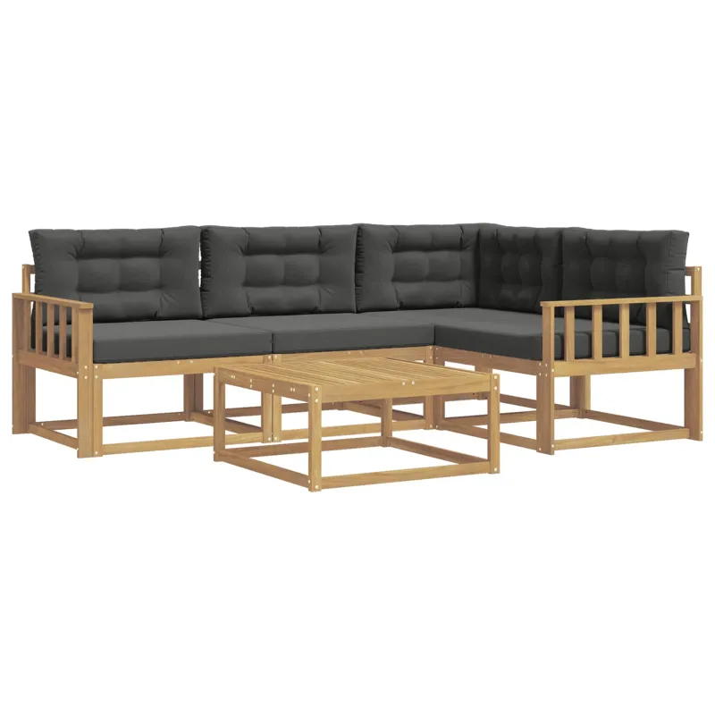Lauko sofos komplektas 5 pcs Balta ir antracito 79 x 79 x 37 cm