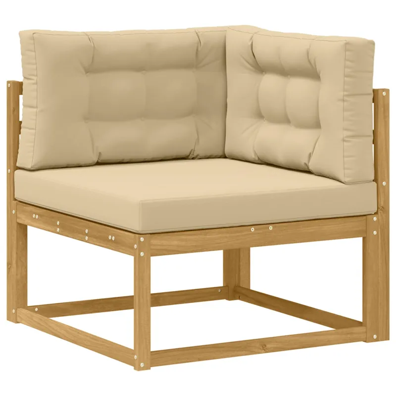 Lauko sofos komplektas 5 pcs Balta ir kreminė 79 x 79 x 37 cm