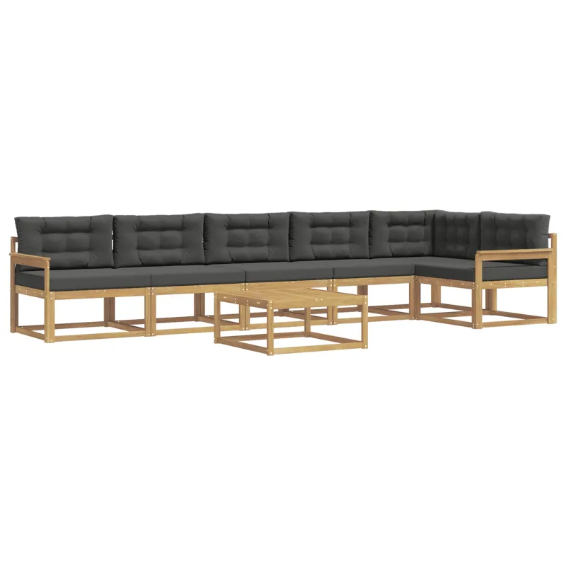 Lauko sofos komplektas 7 pcs Balta ir antracito 79 x 79 x 37 cm